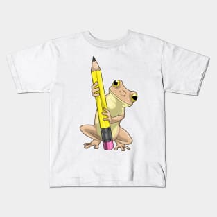 Frog Pupil Pencil School Kids T-Shirt